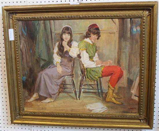 Mervyn Stuart, oil, Players
